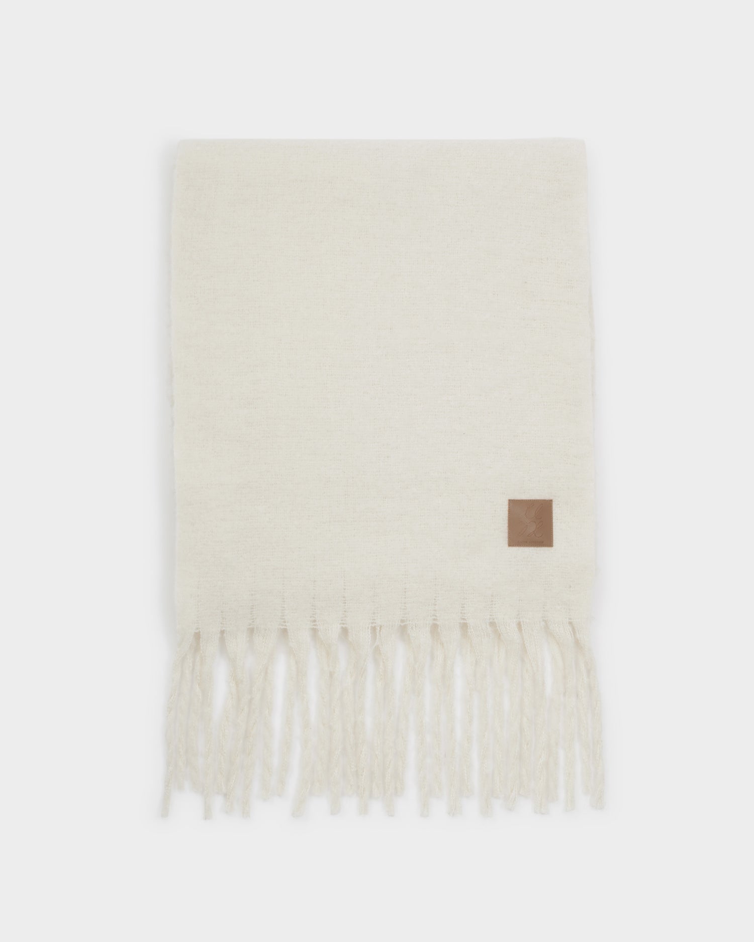 Recycled Tassel Scarf 'Off White'