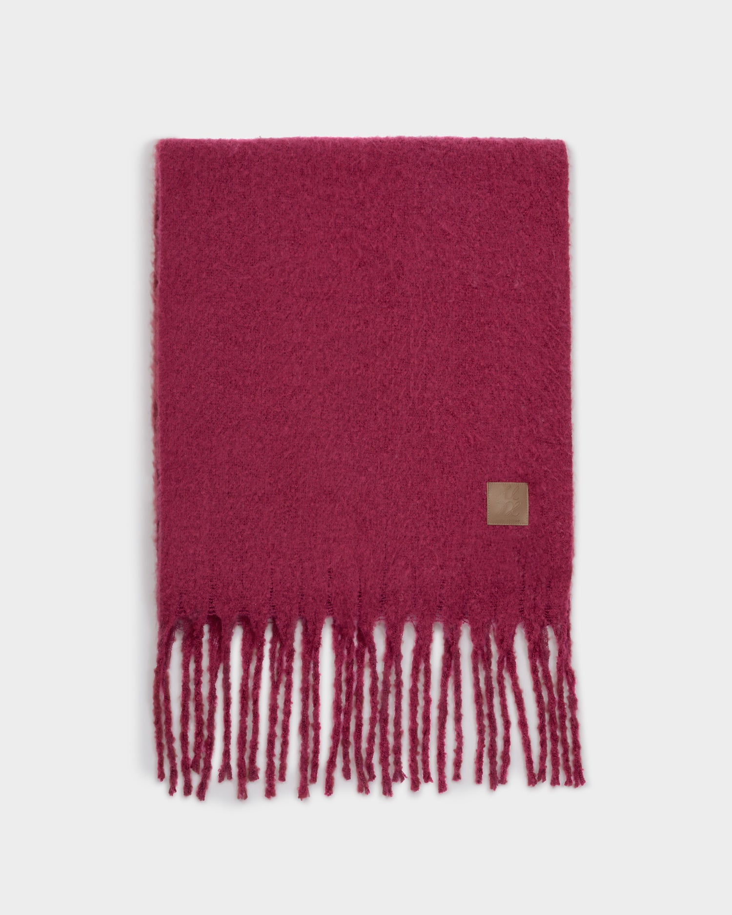 Recycled Tassel Scarf 'Garnet Red'