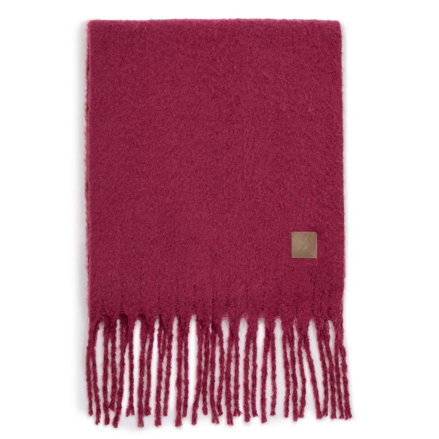 Recycled Tassel Scarf 'Garnet Red'
