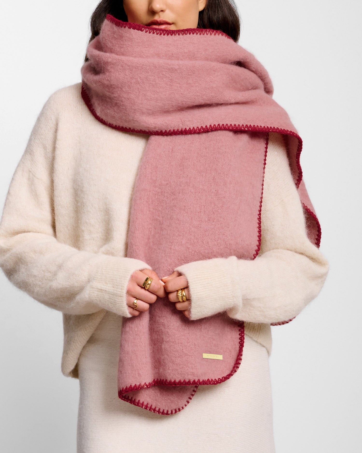 Whipstitch Scarf 'Dusty Pink'