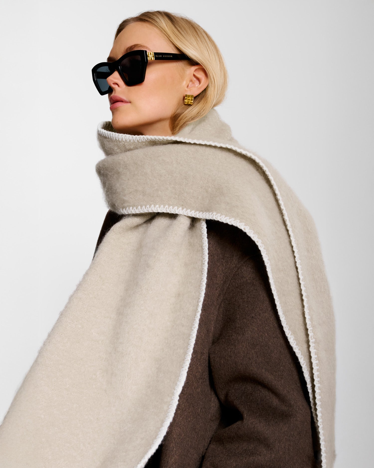 Whipstitch Scarf 'Taupe'