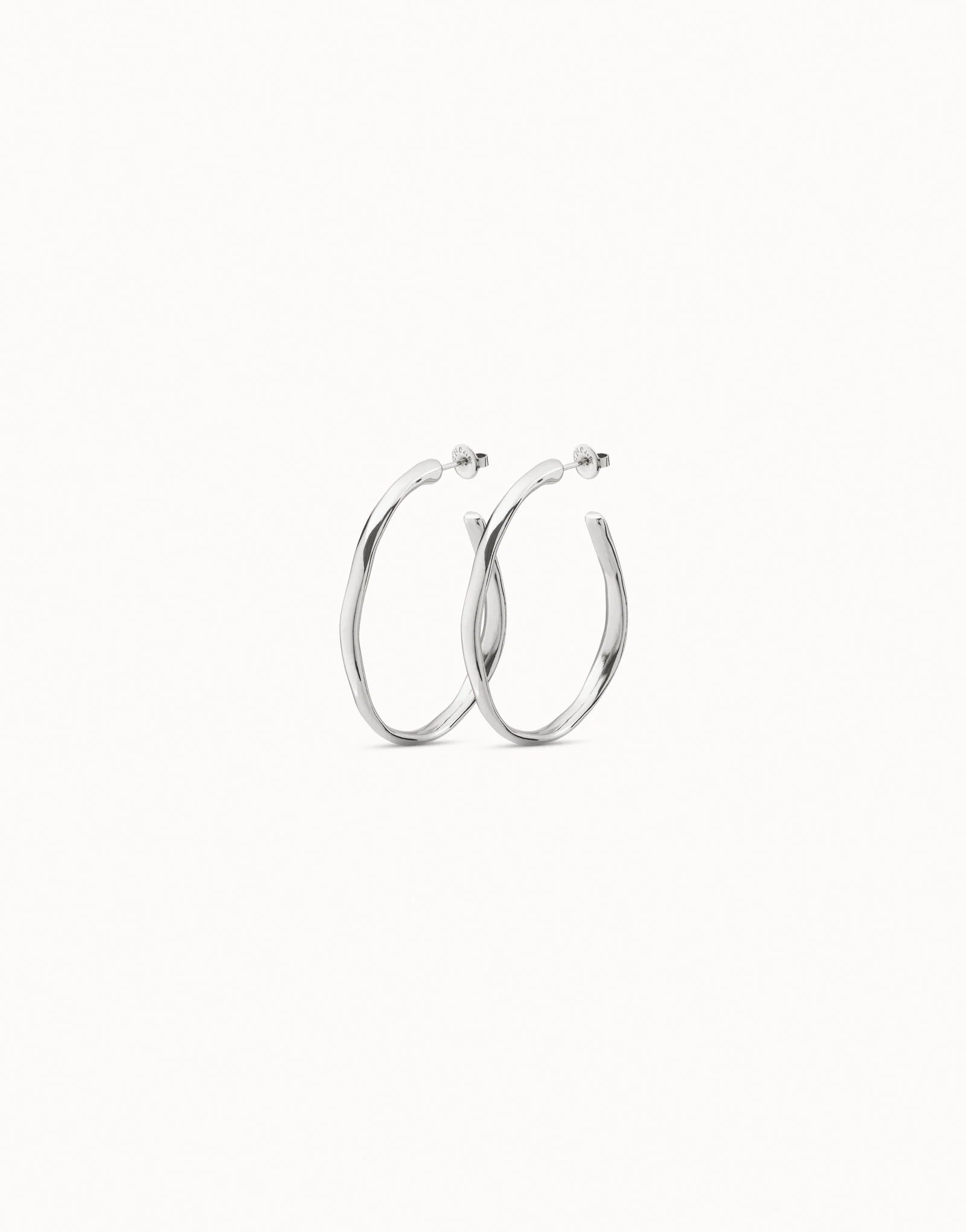 Open Hoop Earrings - Silver