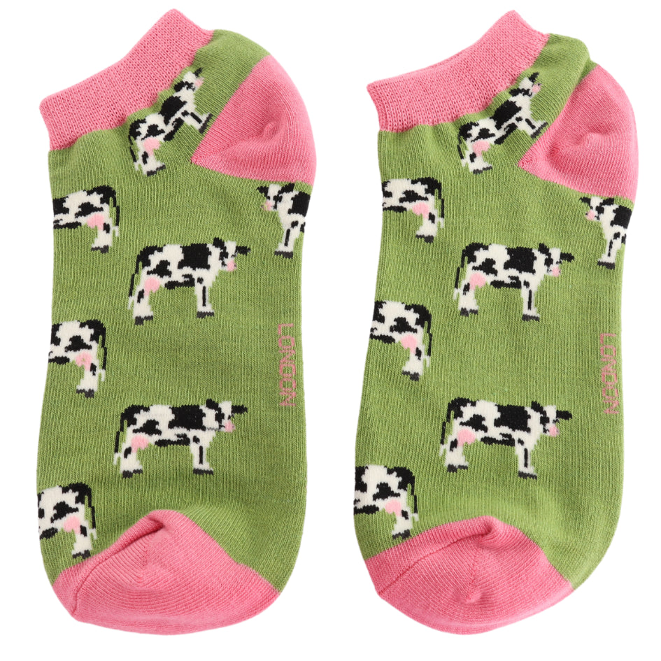 Cows Trainer Socks Green