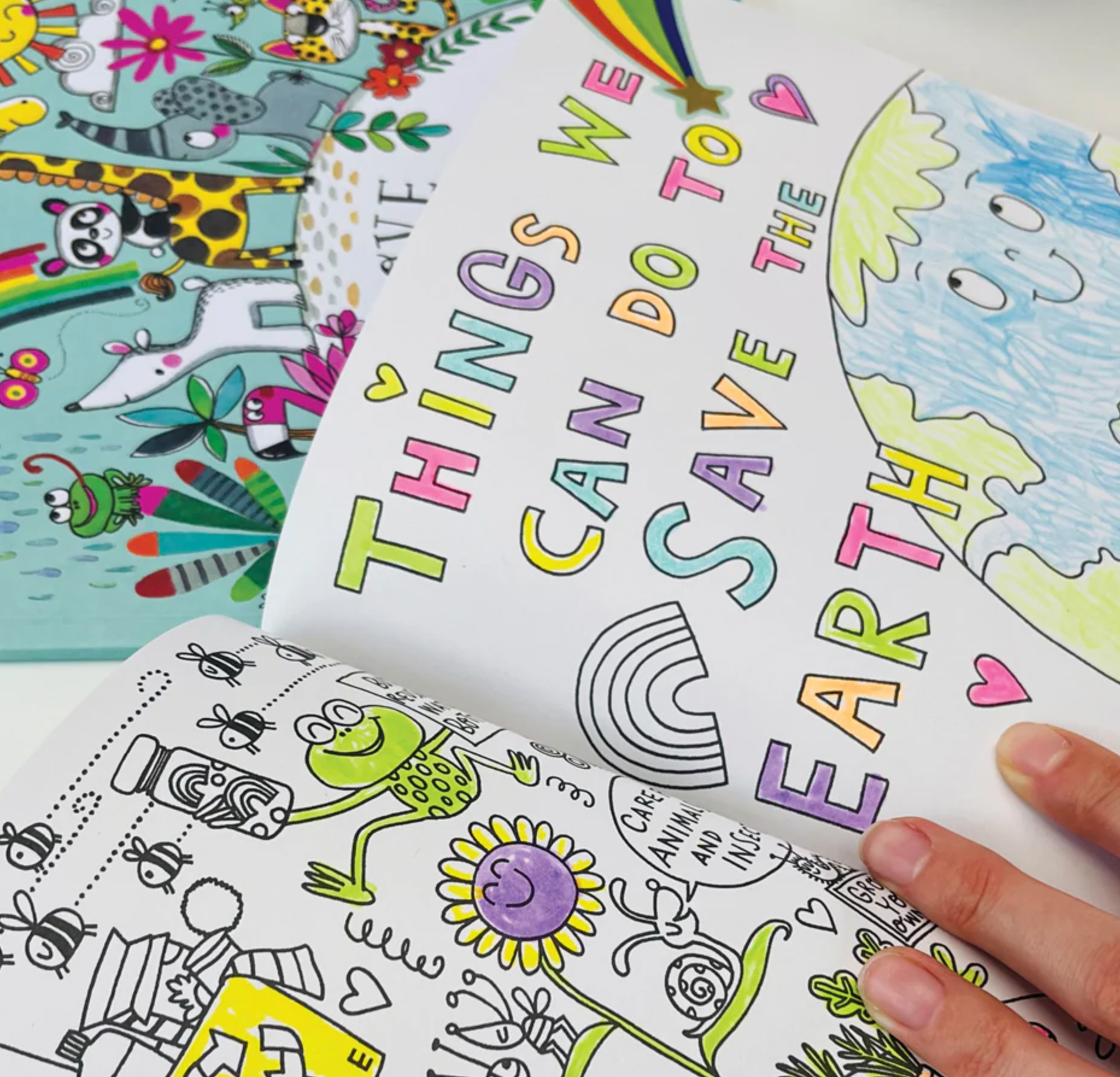 STICKER SCENE AND COLOURING BOOK - LOVE OUR PLANET