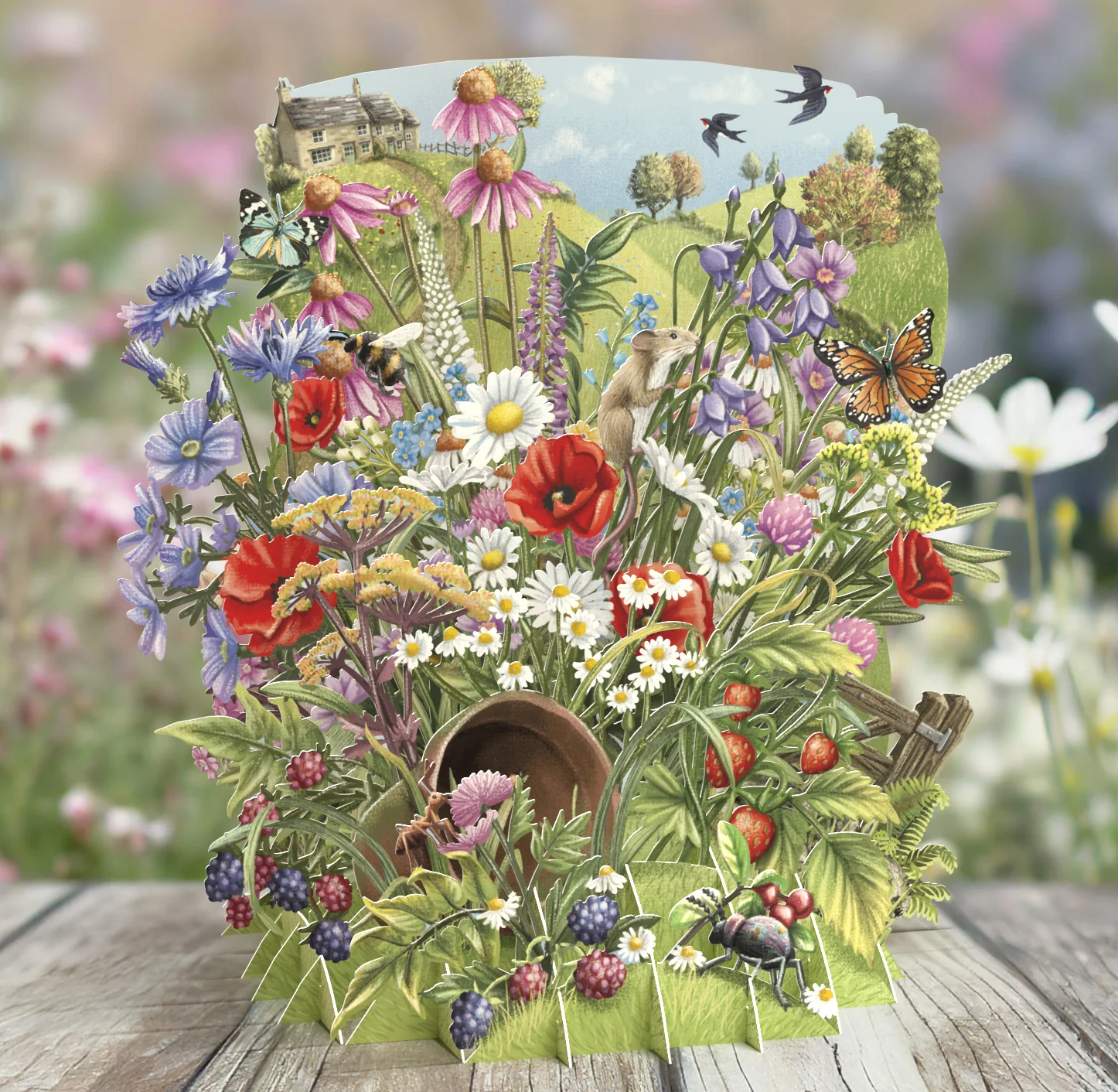 Wildflowers 3D Pop Up Card