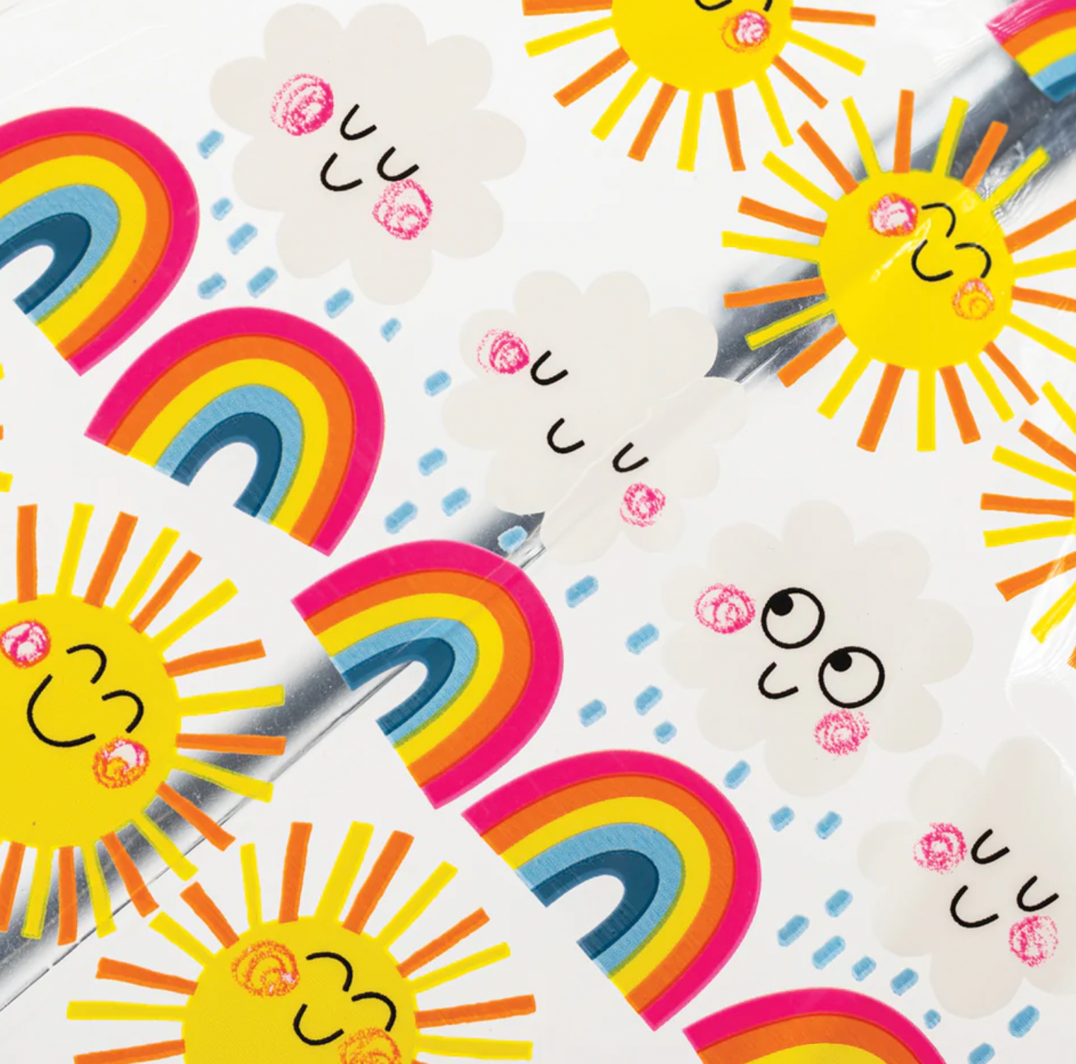 Children's Umbrella - Sun, rainbows & clouds