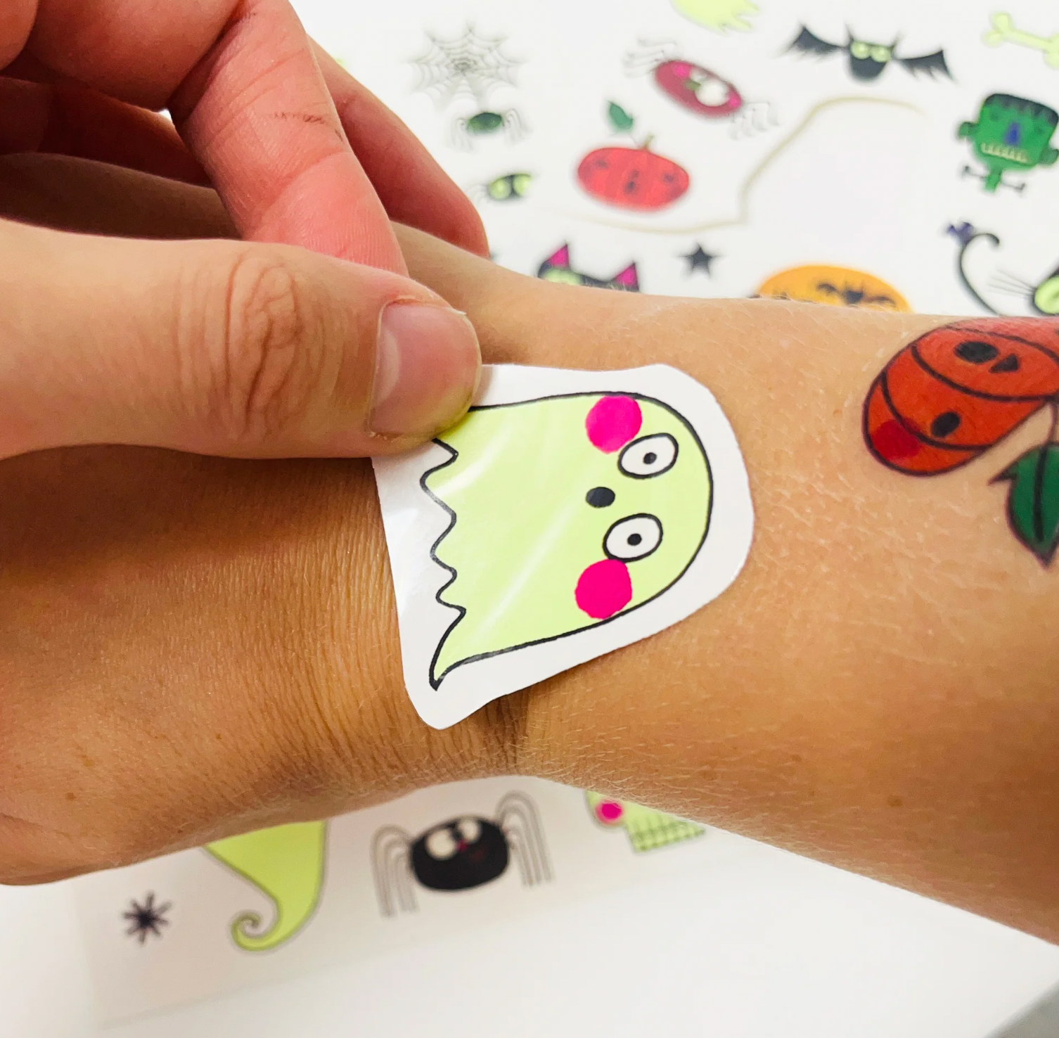 Children's Halloween Glow In The Dark Temporary Tattoos