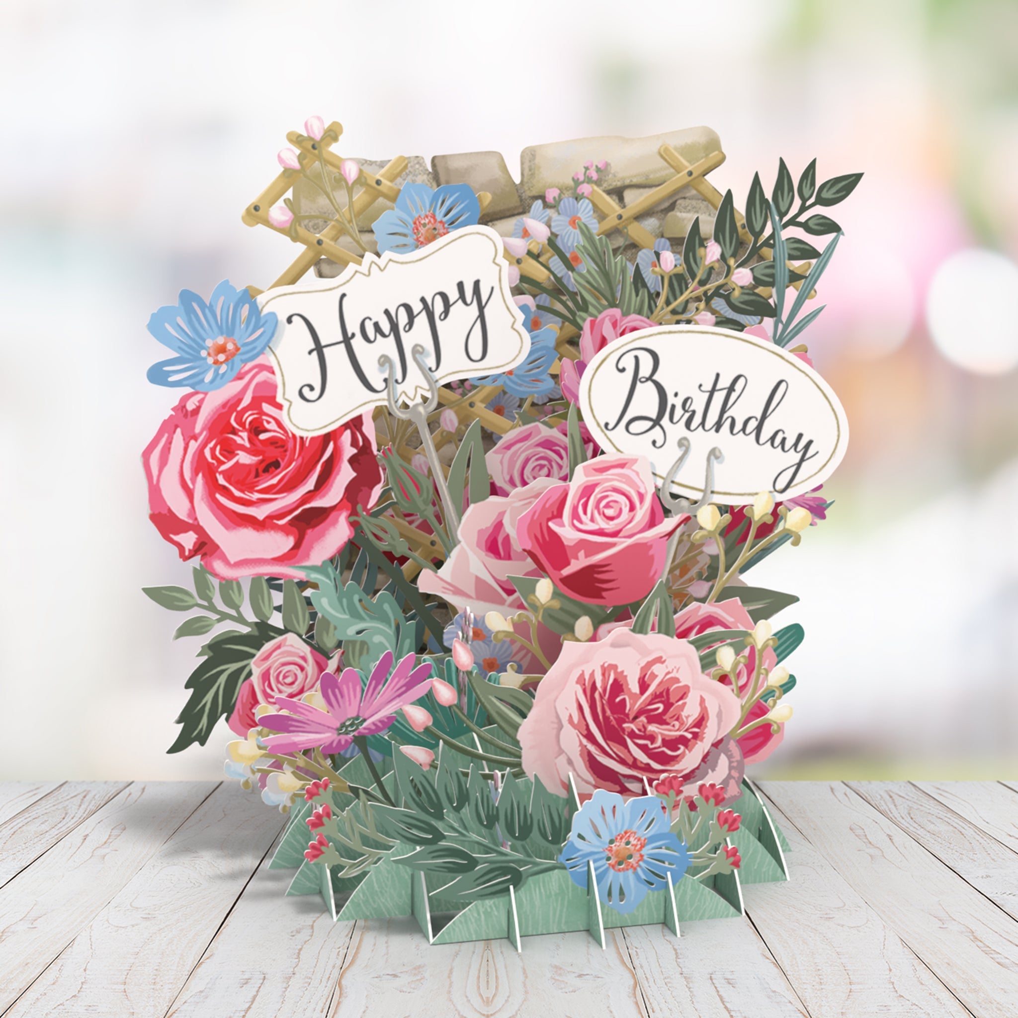 Happy Birthday Roses - 3D Pop Up Greetings Card