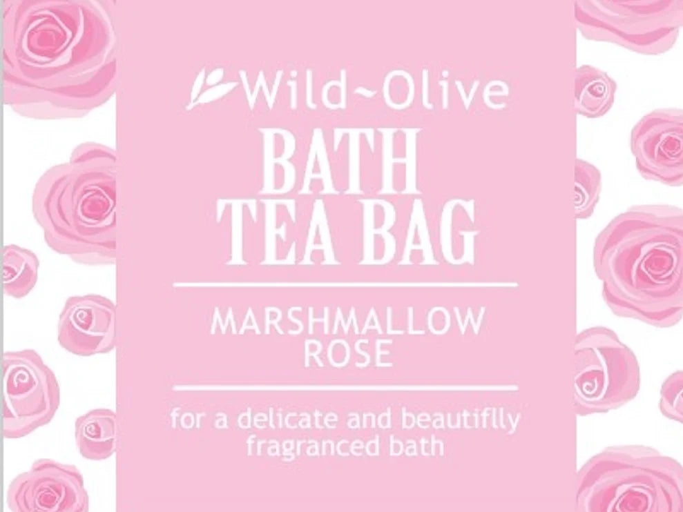 Bath Tea Bag - Marshmallow Rose