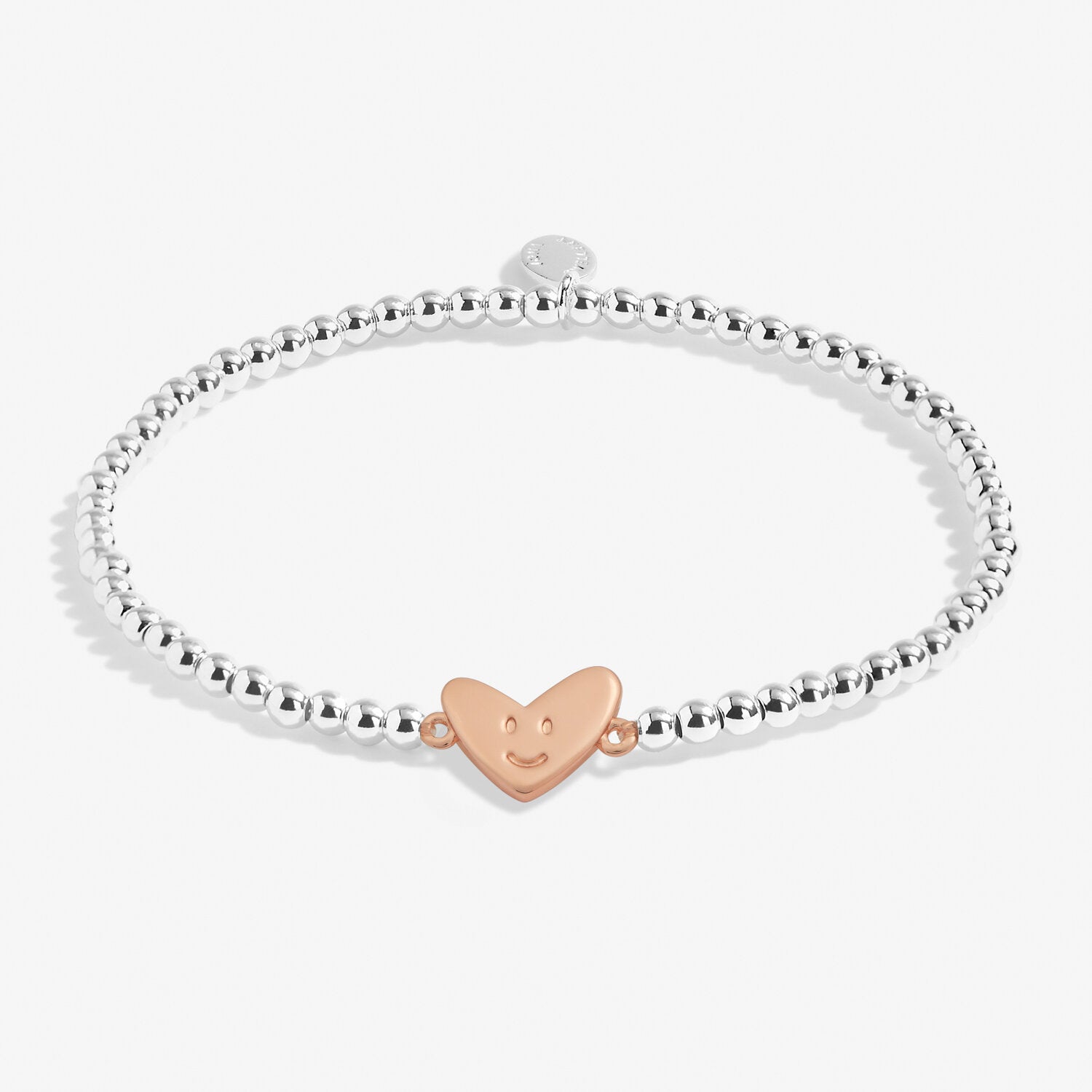 Children's' A Little 'Smile' Bracelet In Silver And Rose Gold Plating