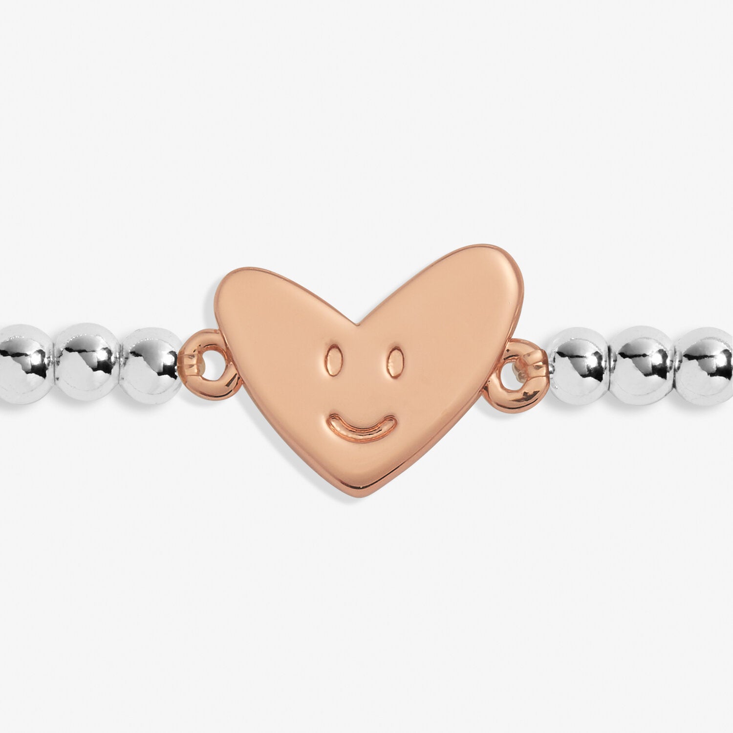 Children's' A Little 'Smile' Bracelet In Silver And Rose Gold Plating