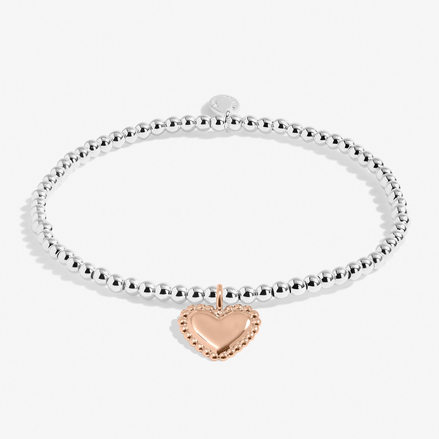 Children's' A Little 'Lovely Daughter' Bracelet In Silver And Rose Gold Plating