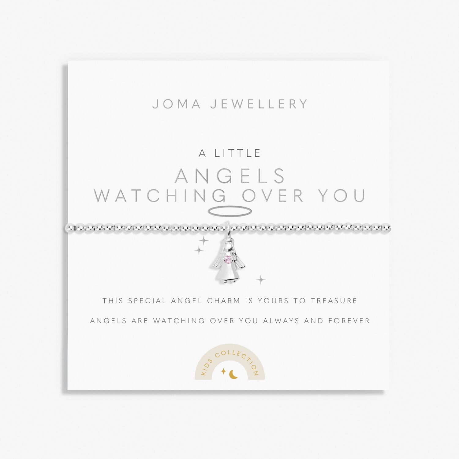 Children's ' A Little 'Angels Watching Over You' Bracelet In Silver Plating