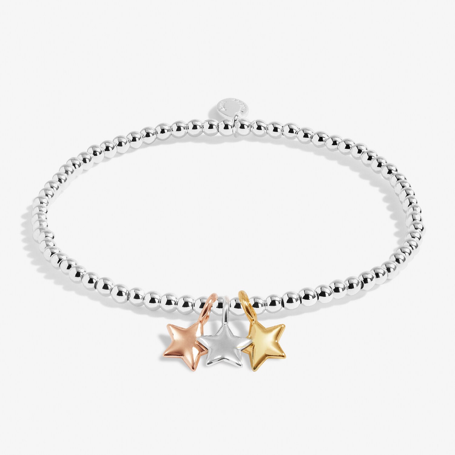 Children's ' A Little 'Three Wishes' Bracelet In Silver, Gold & Rose Gold Plating