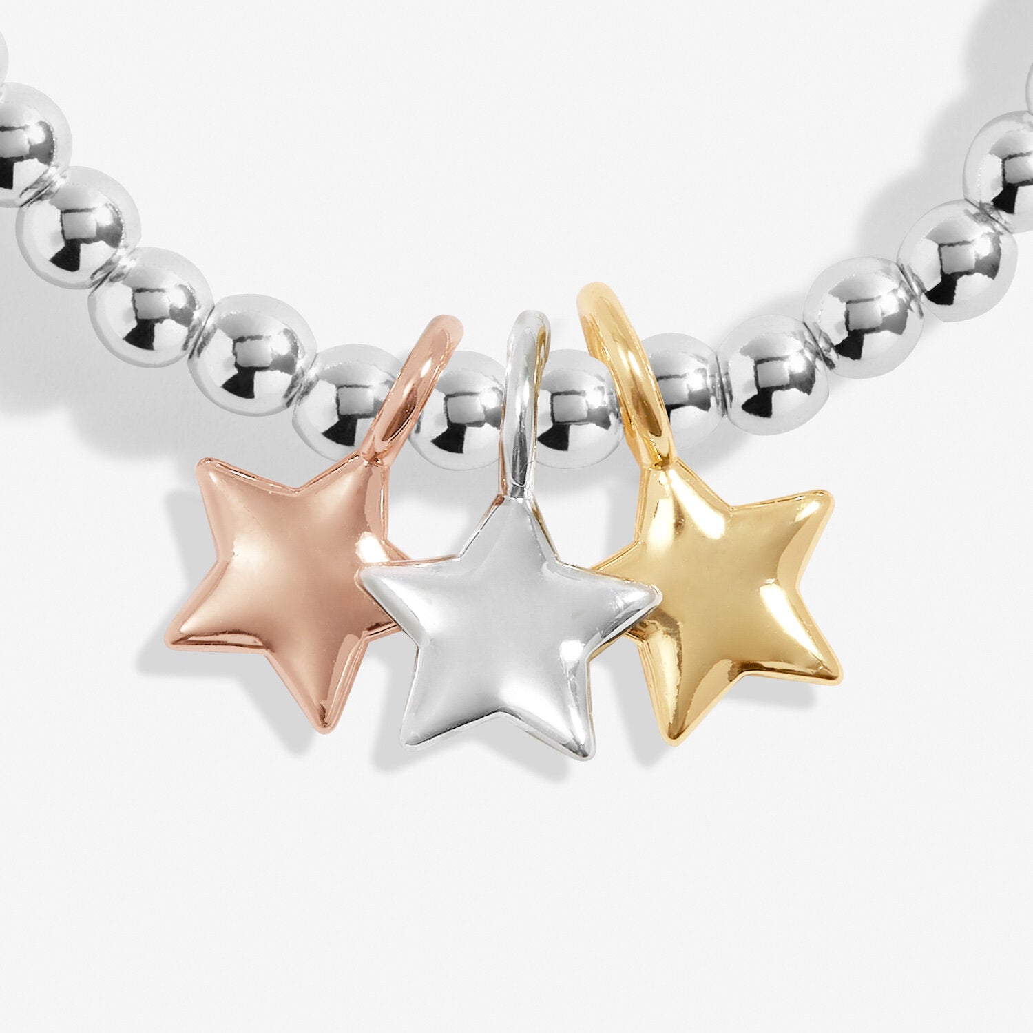 Children's ' A Little 'Three Wishes' Bracelet In Silver, Gold & Rose Gold Plating