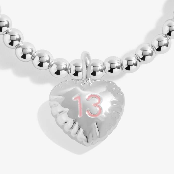 Childrens ' Confetti A Little '13th Birthday' Bracelet in Silver Plating