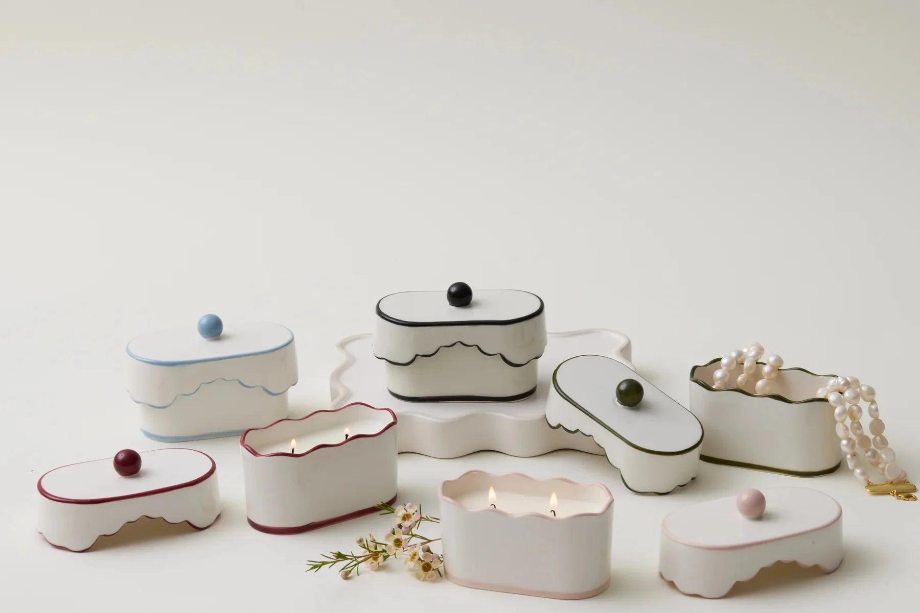 Cherie Ceramic Dish Candle - Black - Black Fig & Olive