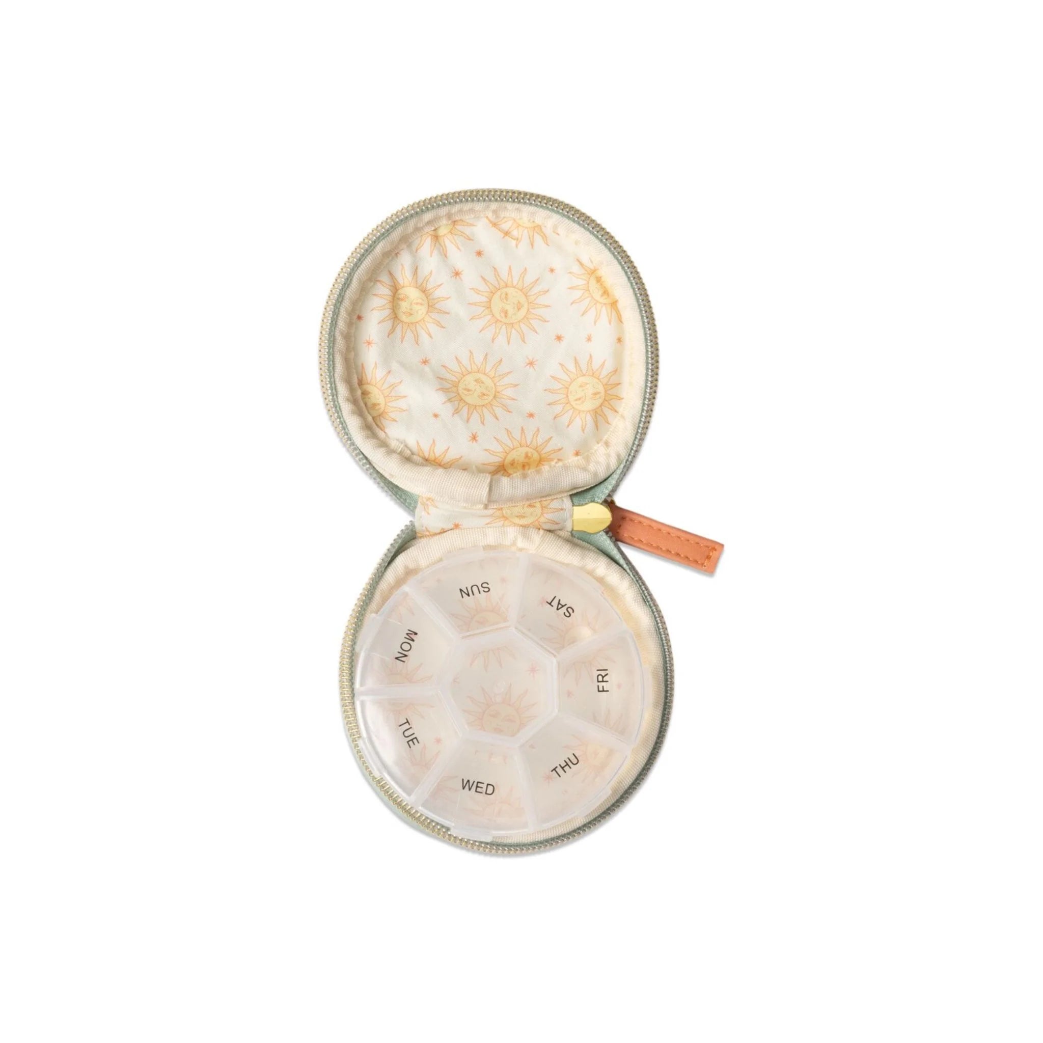 Vegan Leather Pill Case - Terracotta Sun