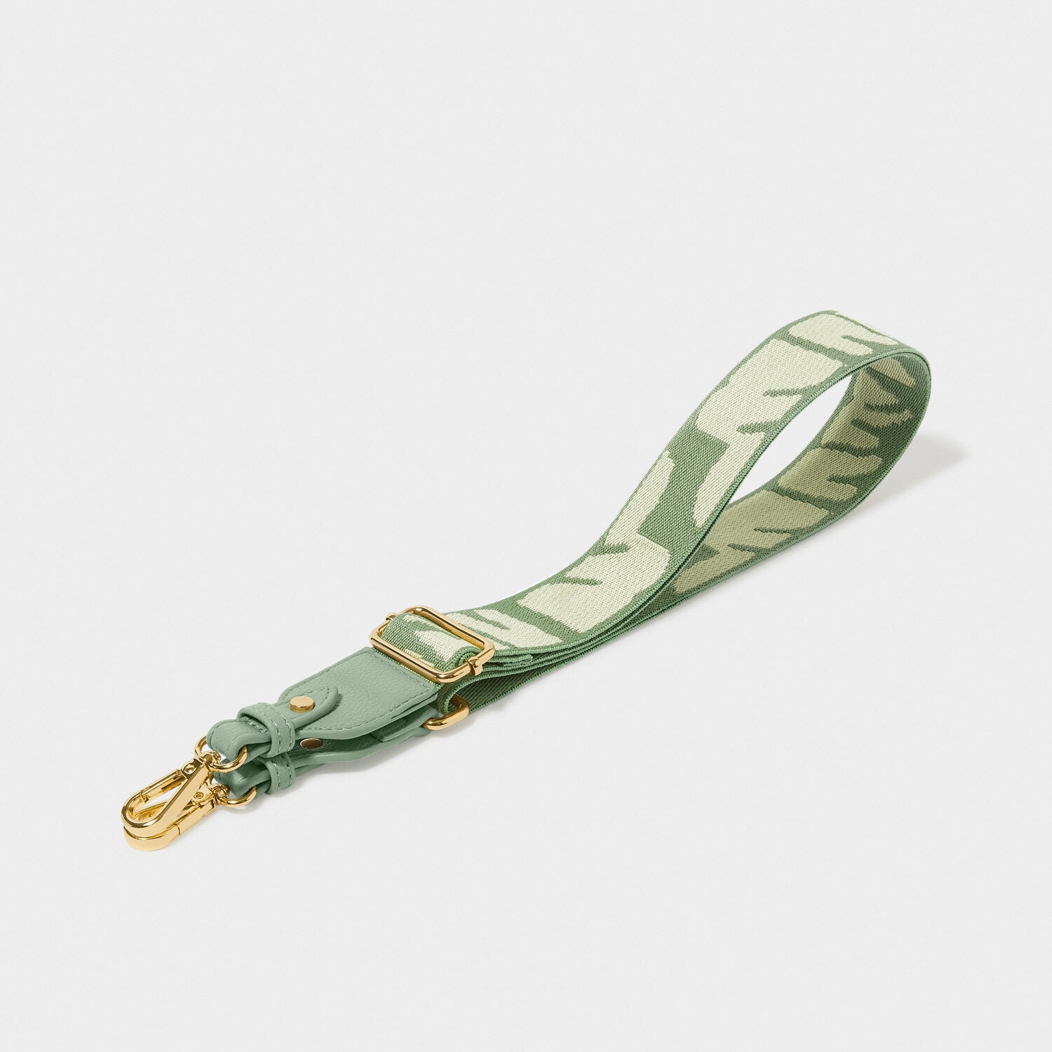 Abstract Canvas Strap - Sea Foam Green & Ivory