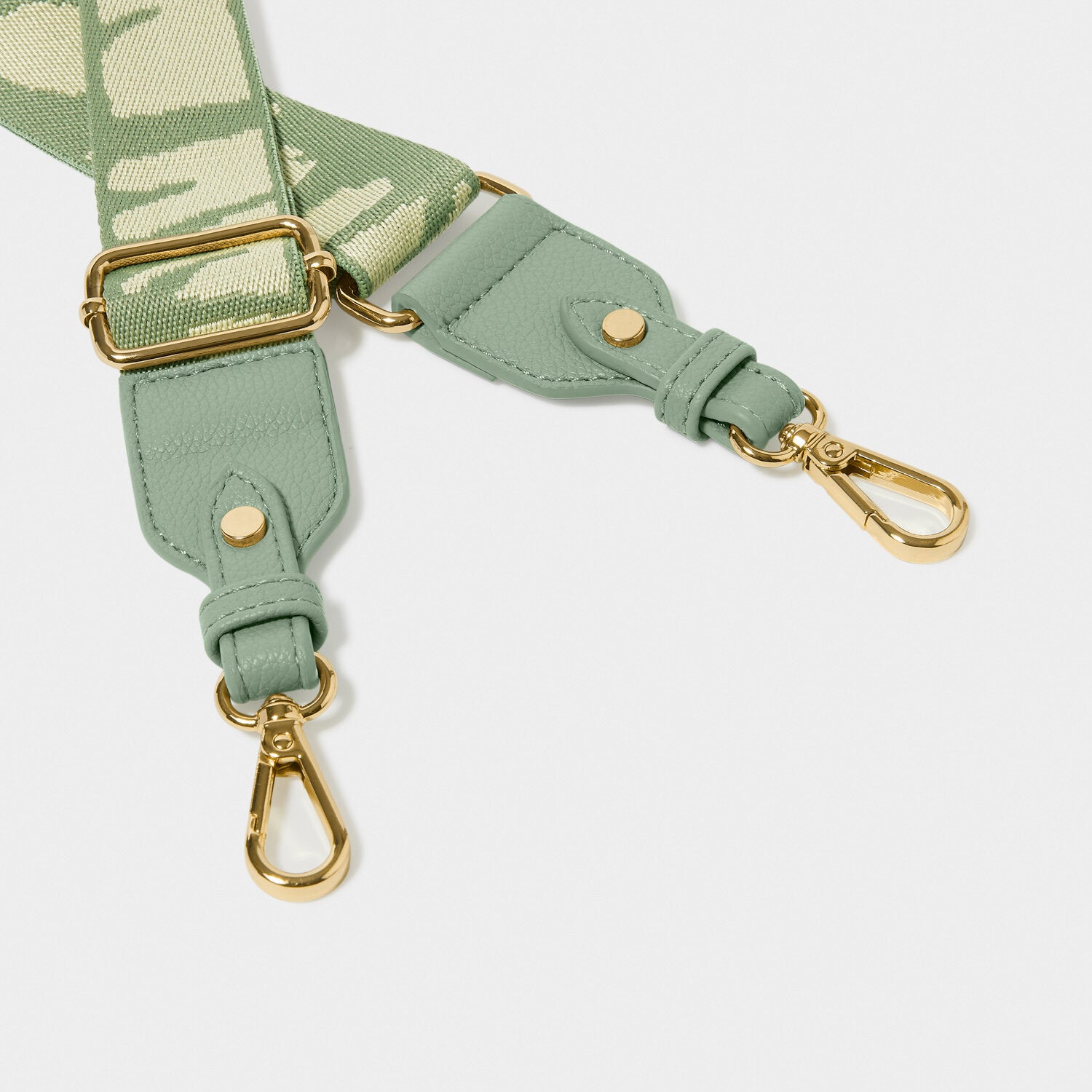 Abstract Canvas Strap - Sea Foam Green & Ivory