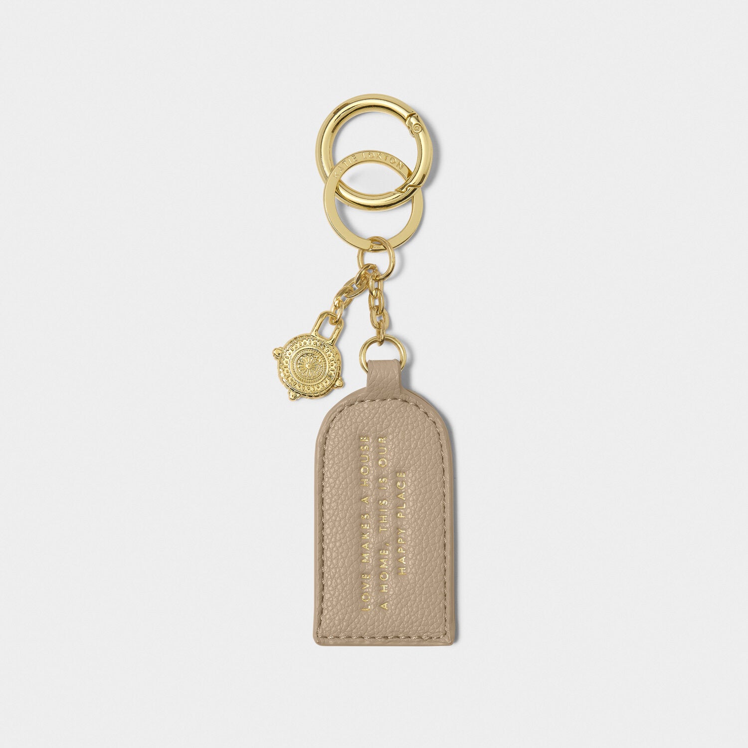 Katie Loxton -  Keepsake Charm Keyring 'Love Makes A House A Home, This Is Our Happy Place'