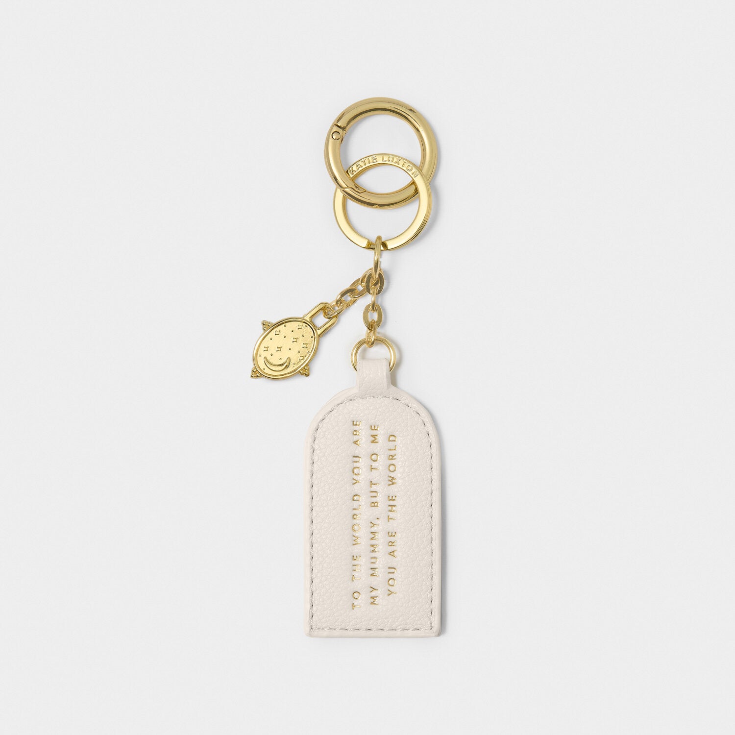 Katie Loxton -  Keepsake Charm Keyring 'To The World You Are My Mummy, To Me You Are The World'