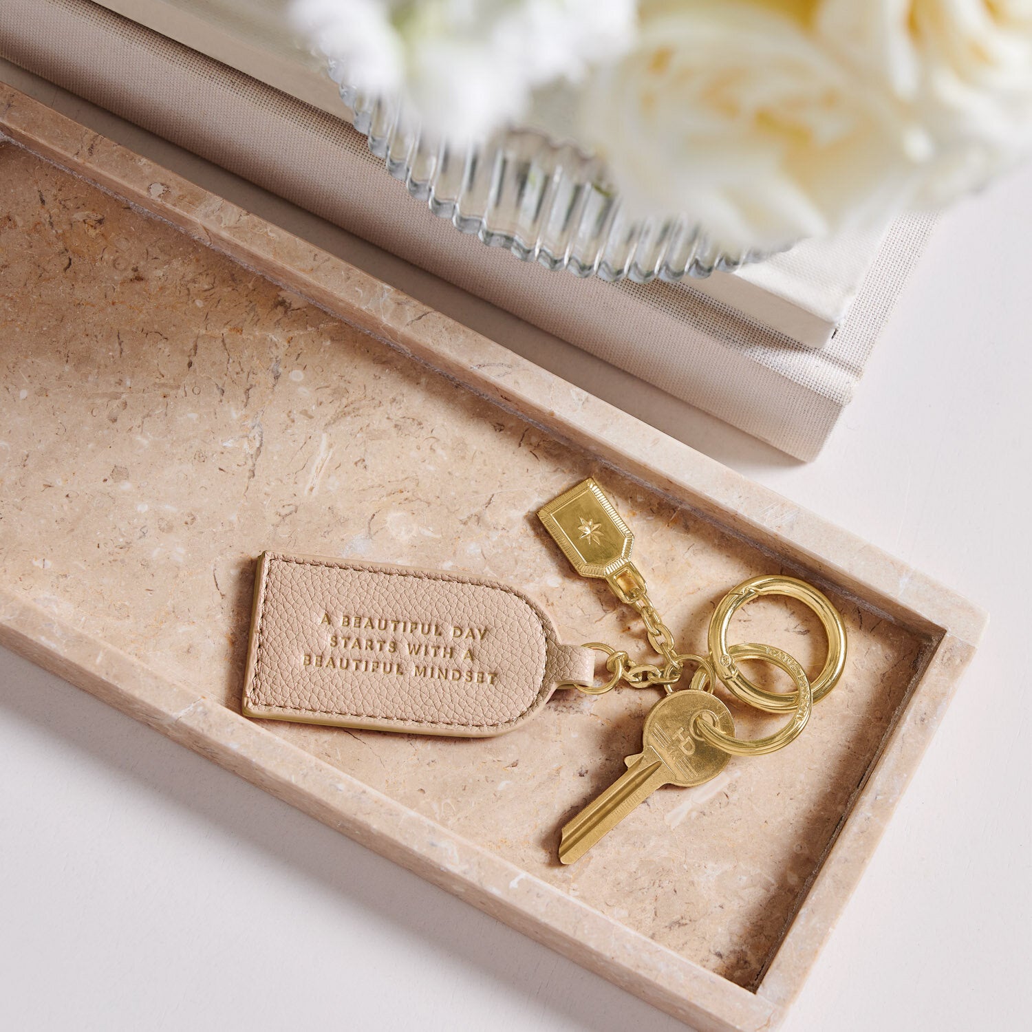 Keepsake Charm Keyring 'A Beautiful Day Starts With A Beautiful Mindset'