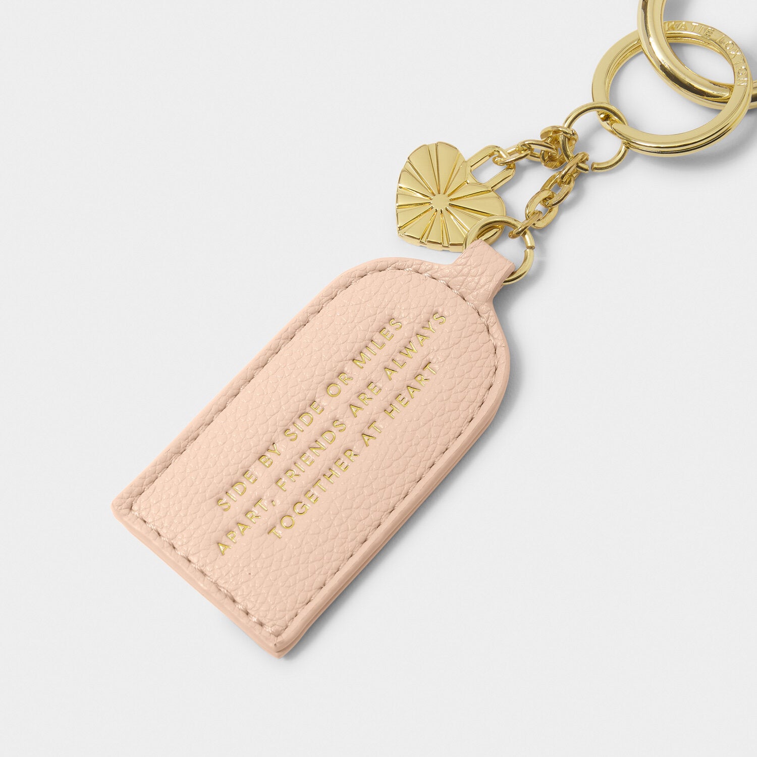 Keepsake Charm Keyring 'Side By Side Or Miles Apart, Friends Are Always Together At Heart'