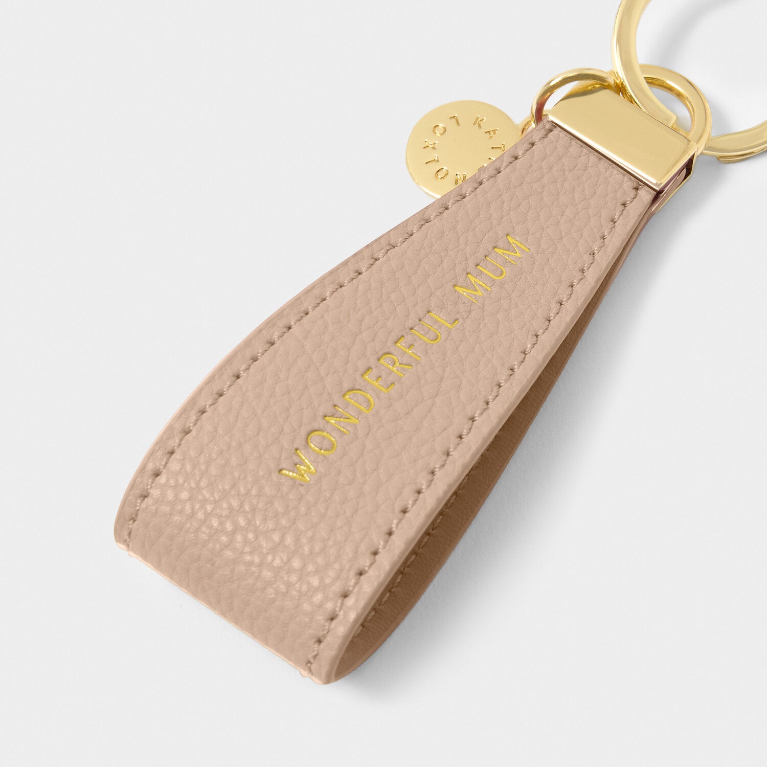 Katie Loxton - Sentiment Loop Keyring - Wonderful Mum - Nude Pink