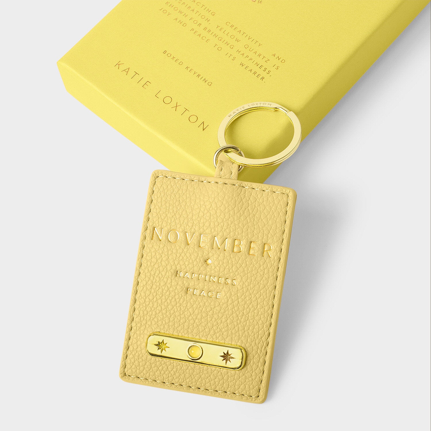 Katie Loxton - Birthstone Keyring - November - Yellow Quartz