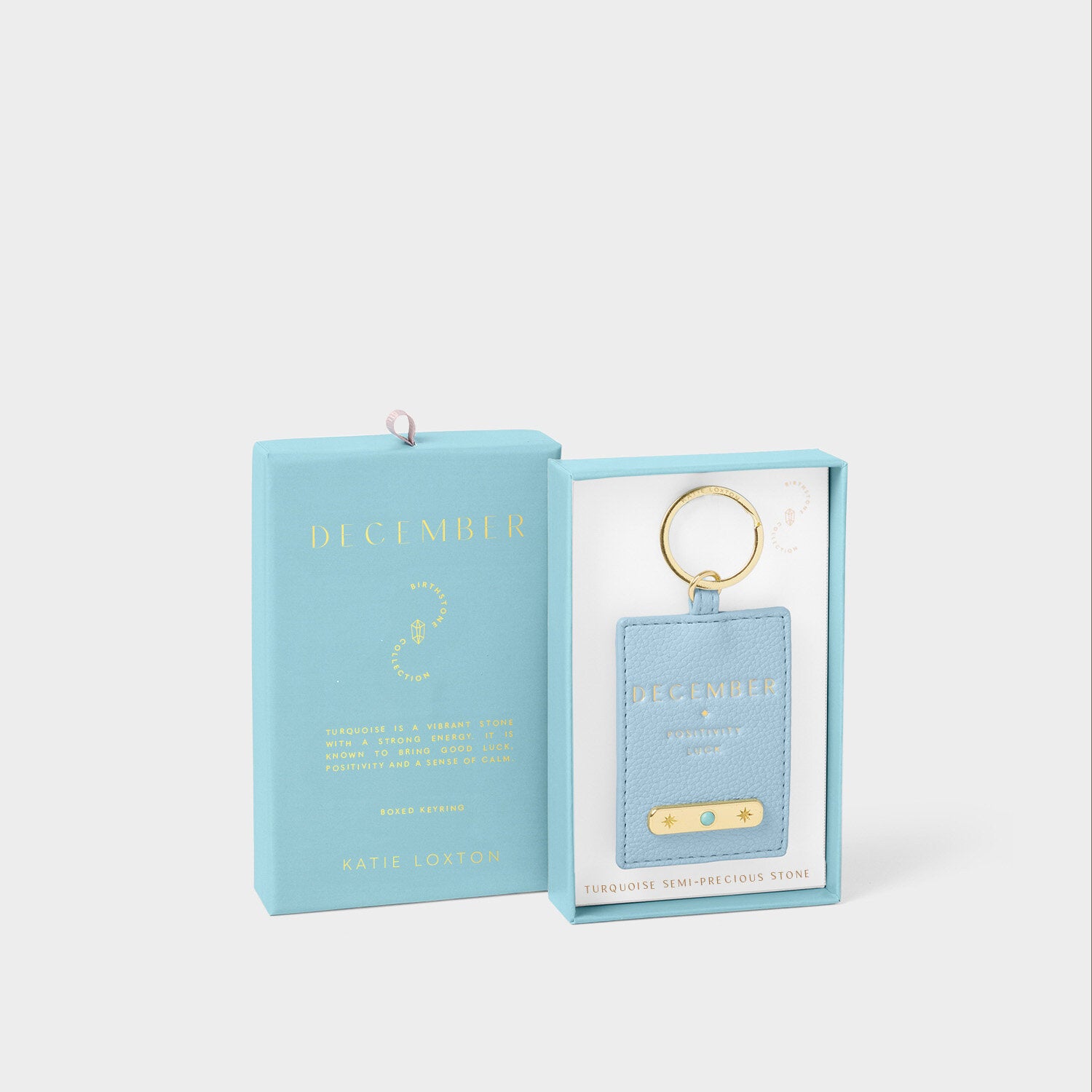 Katie Loxton - Birthstone Keyring - December - Turquoise