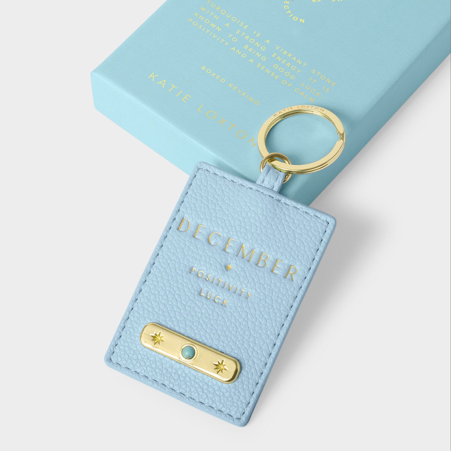 Katie Loxton - Birthstone Keyring - December - Turquoise