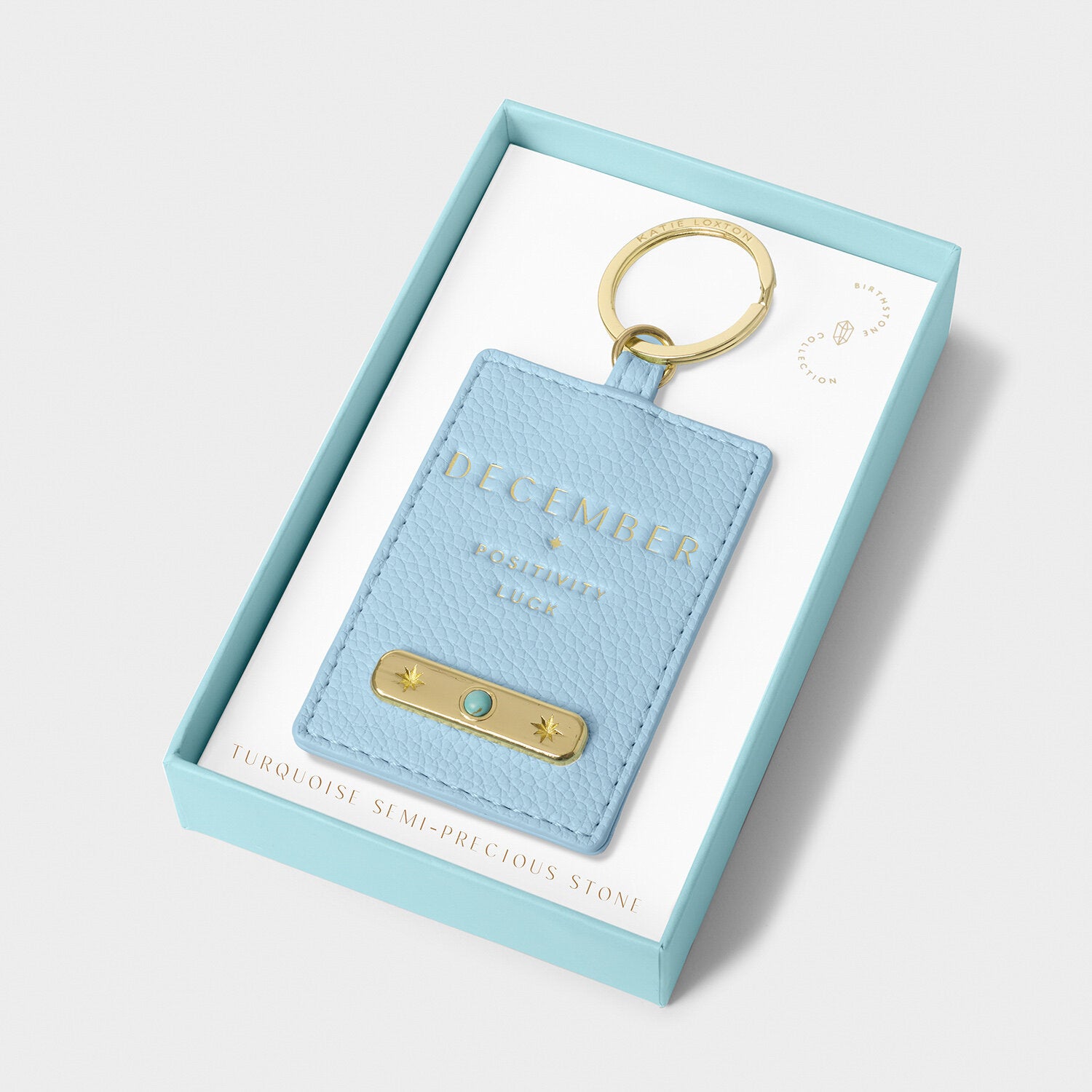 Katie Loxton - Birthstone Keyring - December - Turquoise