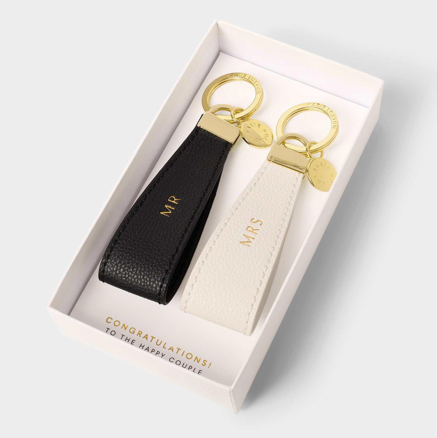 Katie Loxton - Mr & Mrs Boxed Keyring - Off White