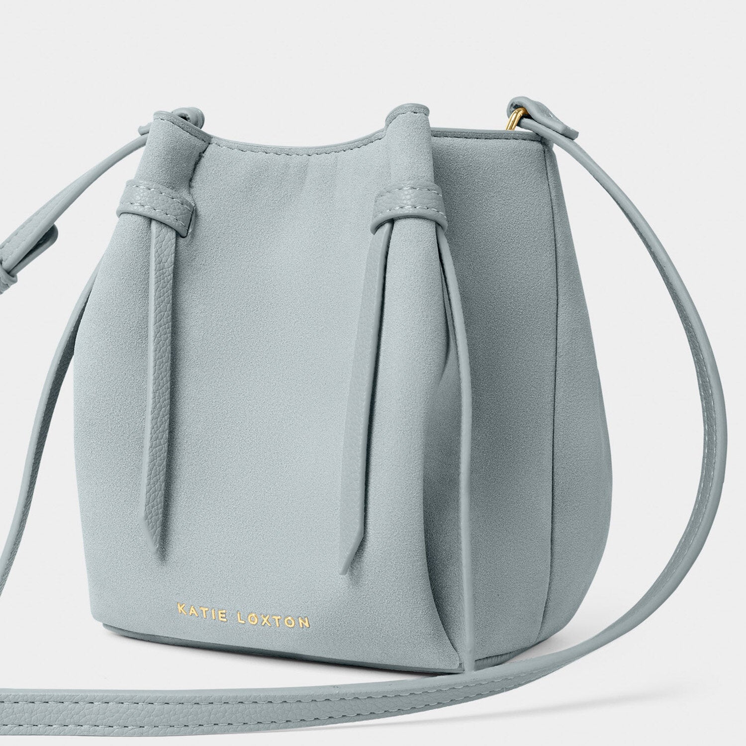 Katie Loxton - Celina Mini Suedette Bucket Bag - Blue Mist Suedette