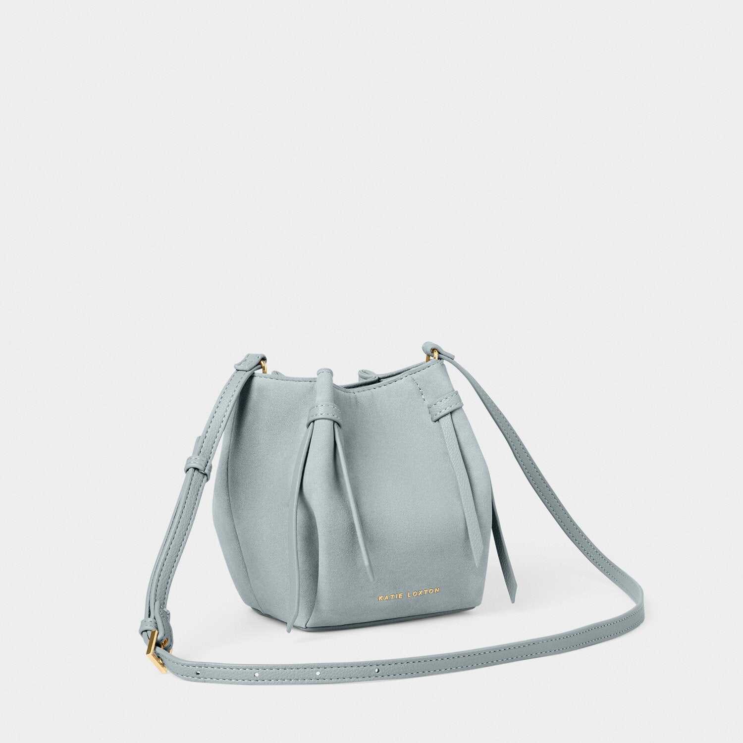 Katie Loxton - Celina Mini Suedette Bucket Bag - Blue Mist Suedette