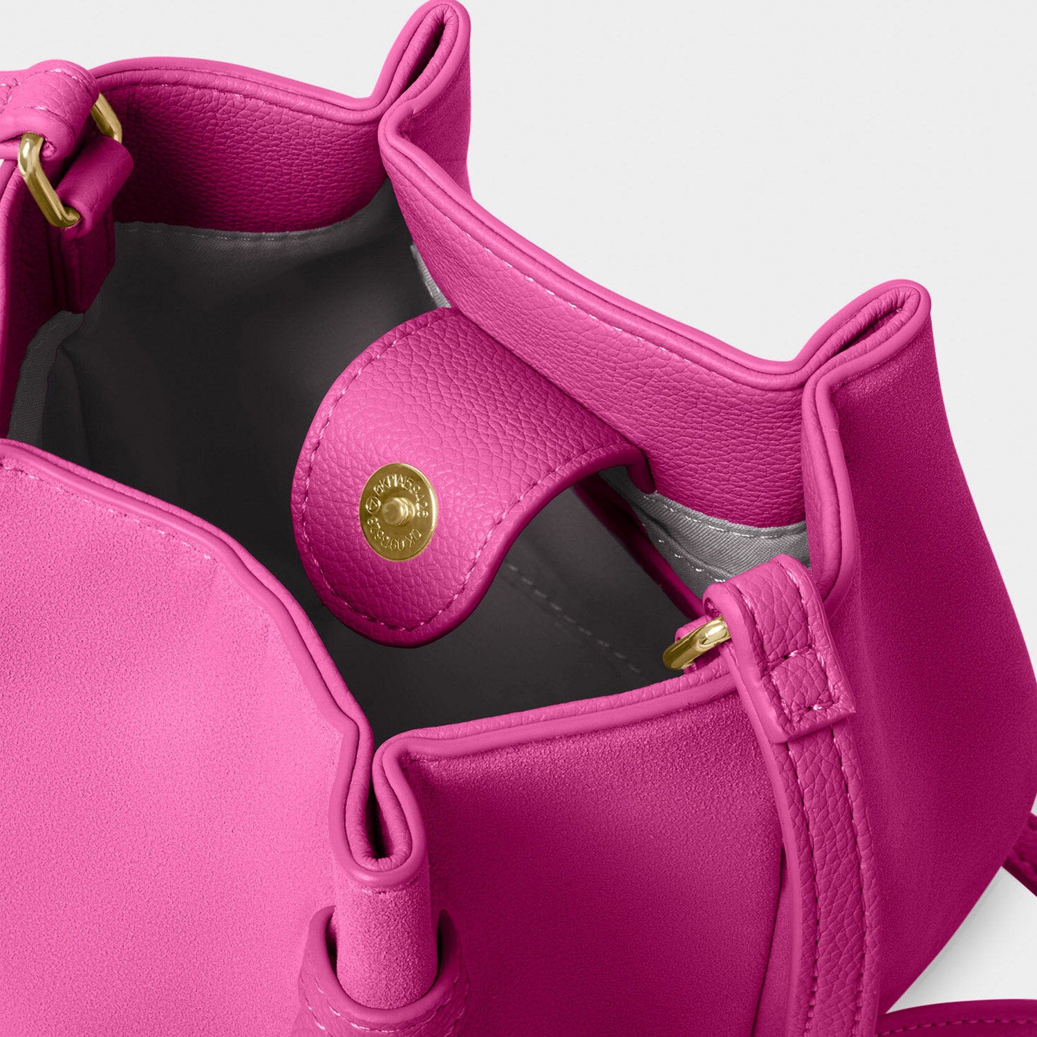 Katie Loxton - Celina Mini Suedette Bucket Bag - Magenta Suedette