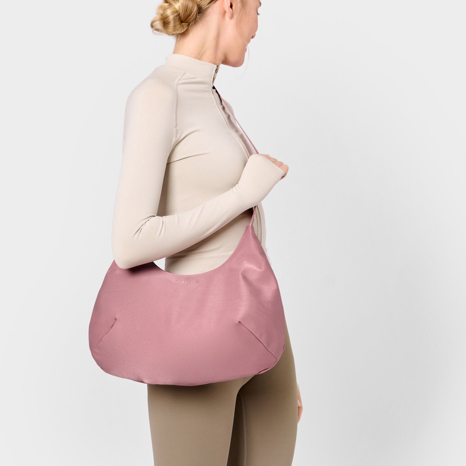 Katie Loxton - Nylon-Luxe Sling Shoulder Bag - Deep Rose