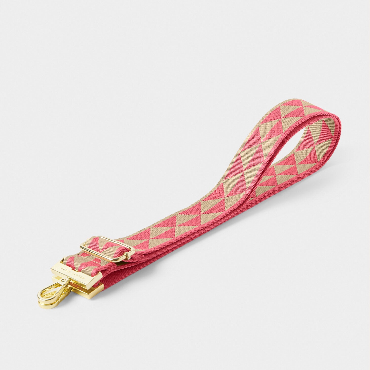 Katie Loxton - Canvas Strap | Coral Geometric Triangle | 135Cm X 4Cm X 1.5Cm