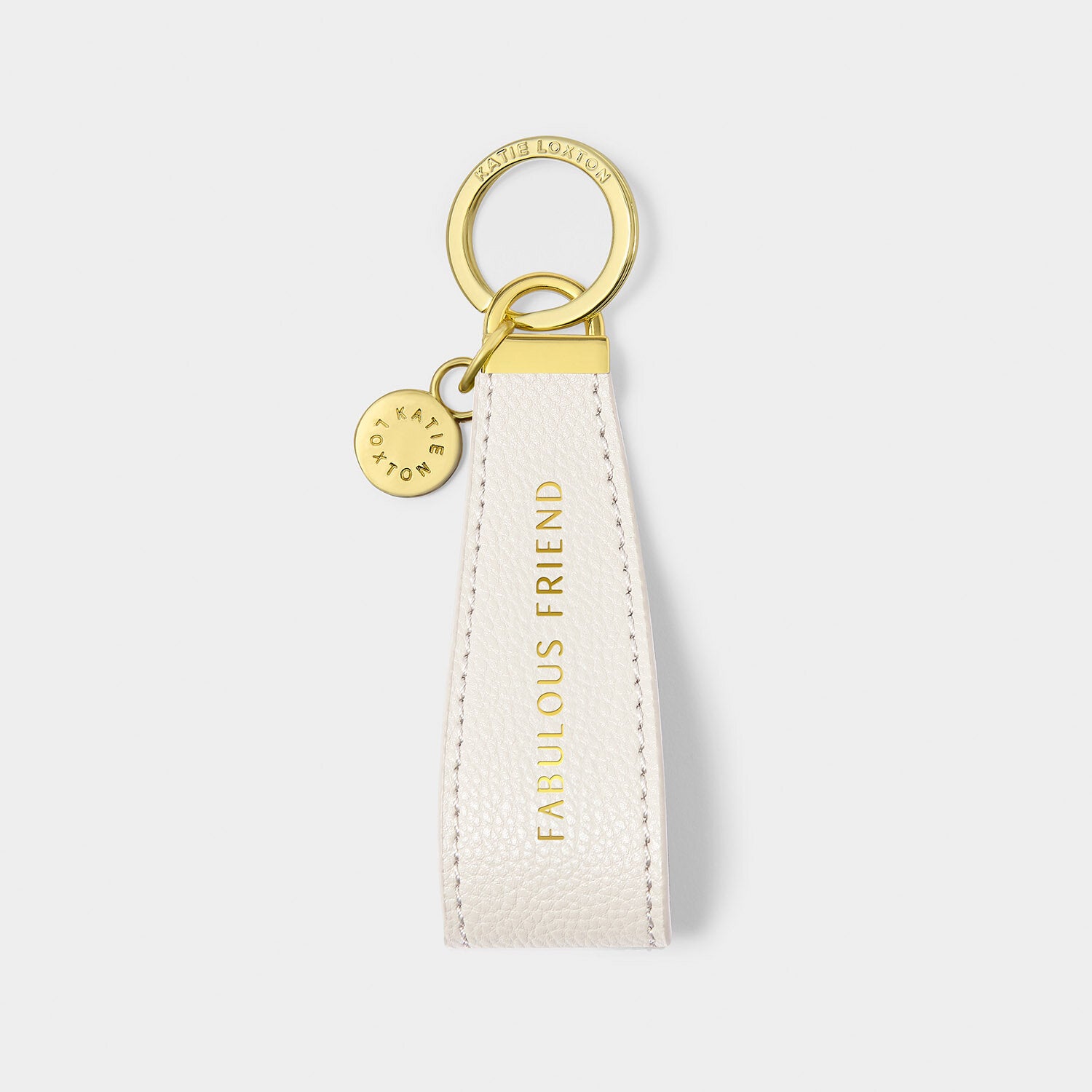 Katie Loxton - Sentiment Loop Keyring - Fabulous Friend - Off White