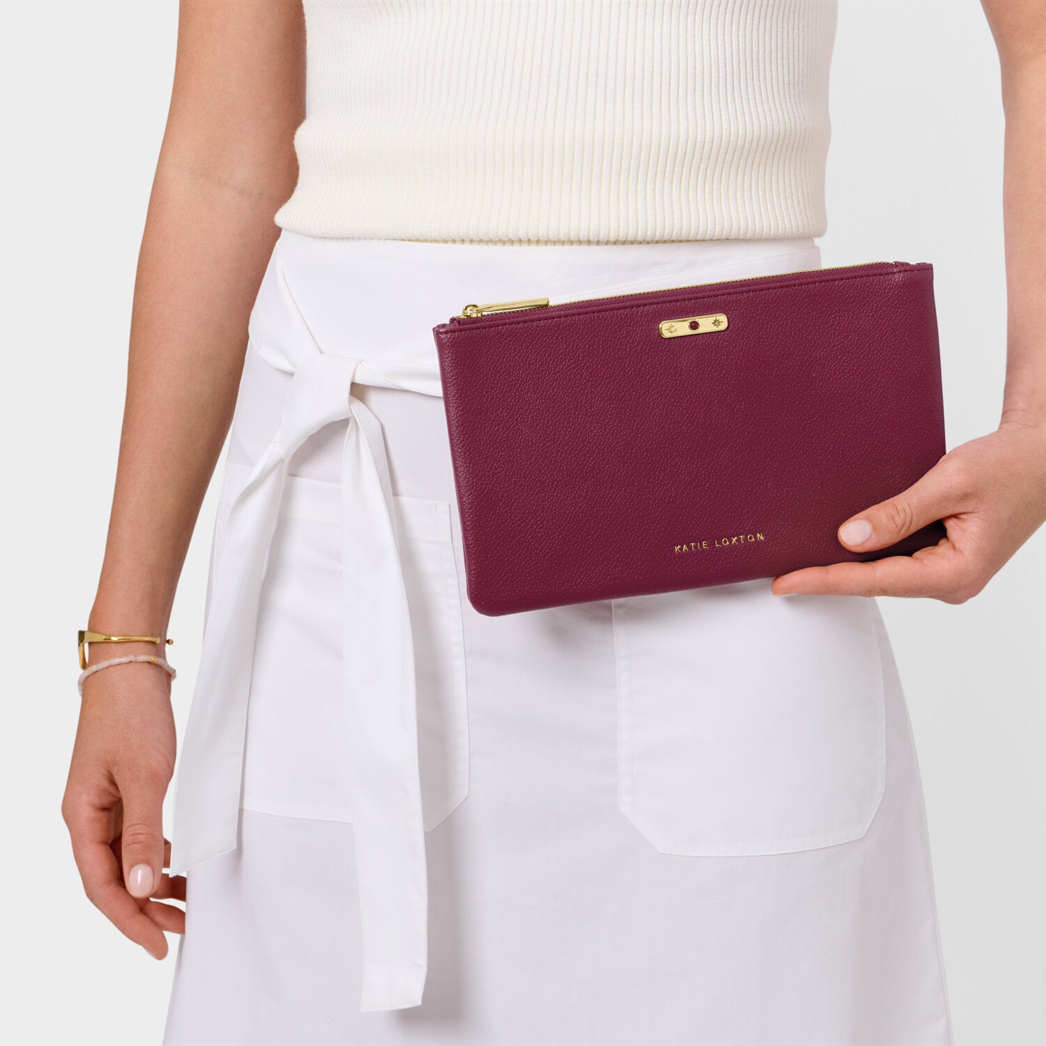 Katie Loxton - Birthstone Pouch - January - Deep Red