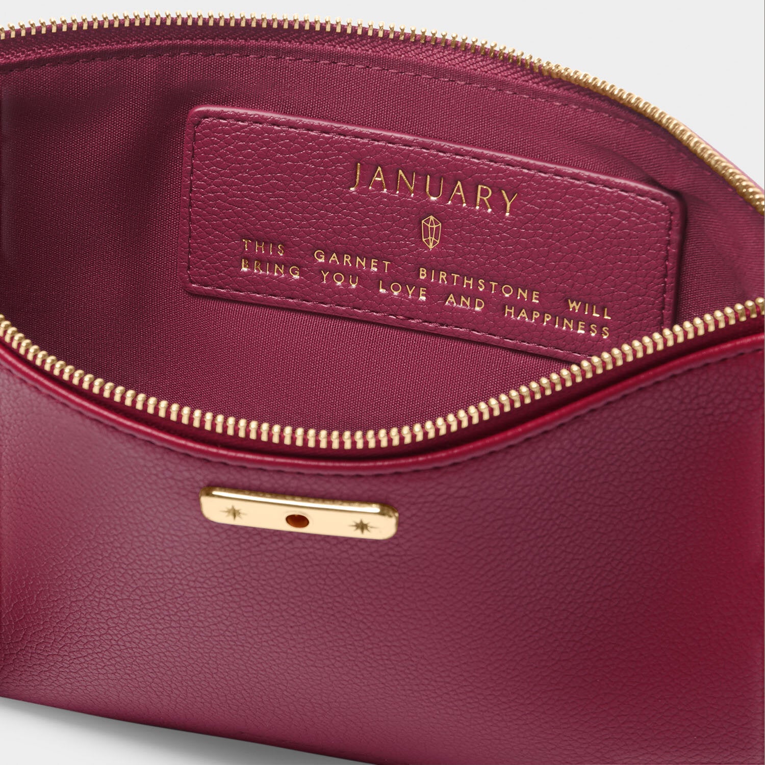 Katie Loxton - Birthstone Pouch - January - Deep Red