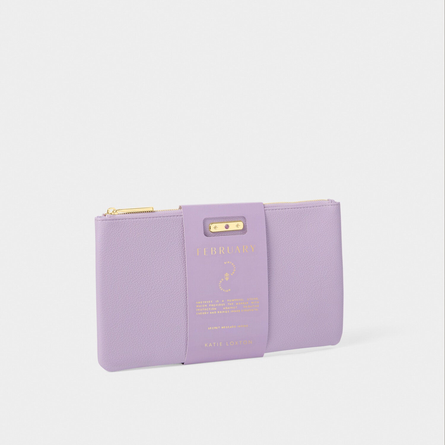 Katie Loxton - Birthstone Pouch - February - Lilac