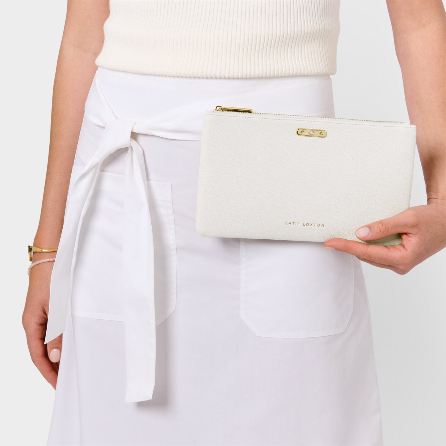 Katie Loxton - Birthstone Pouch - April - Off White