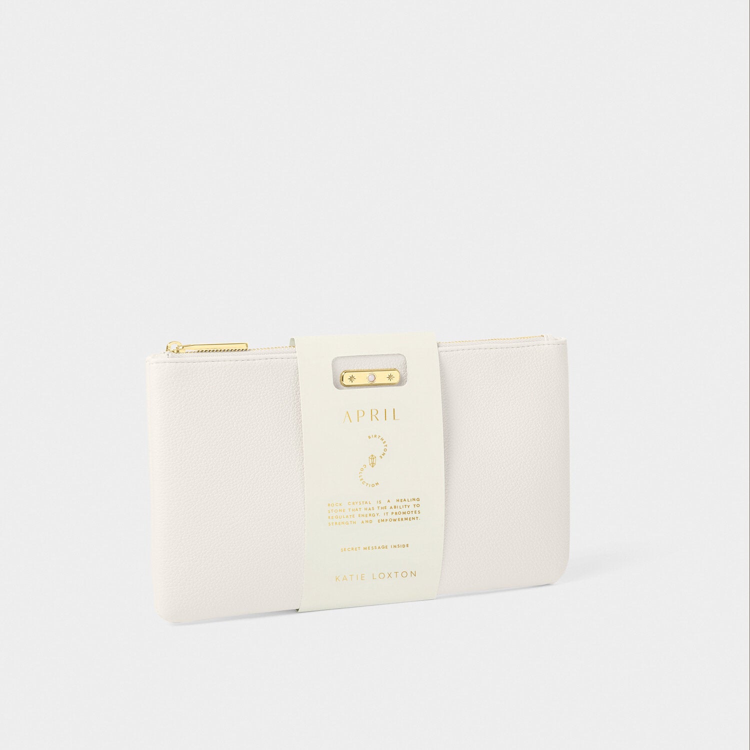 Katie Loxton - Birthstone Pouch - April - Off White