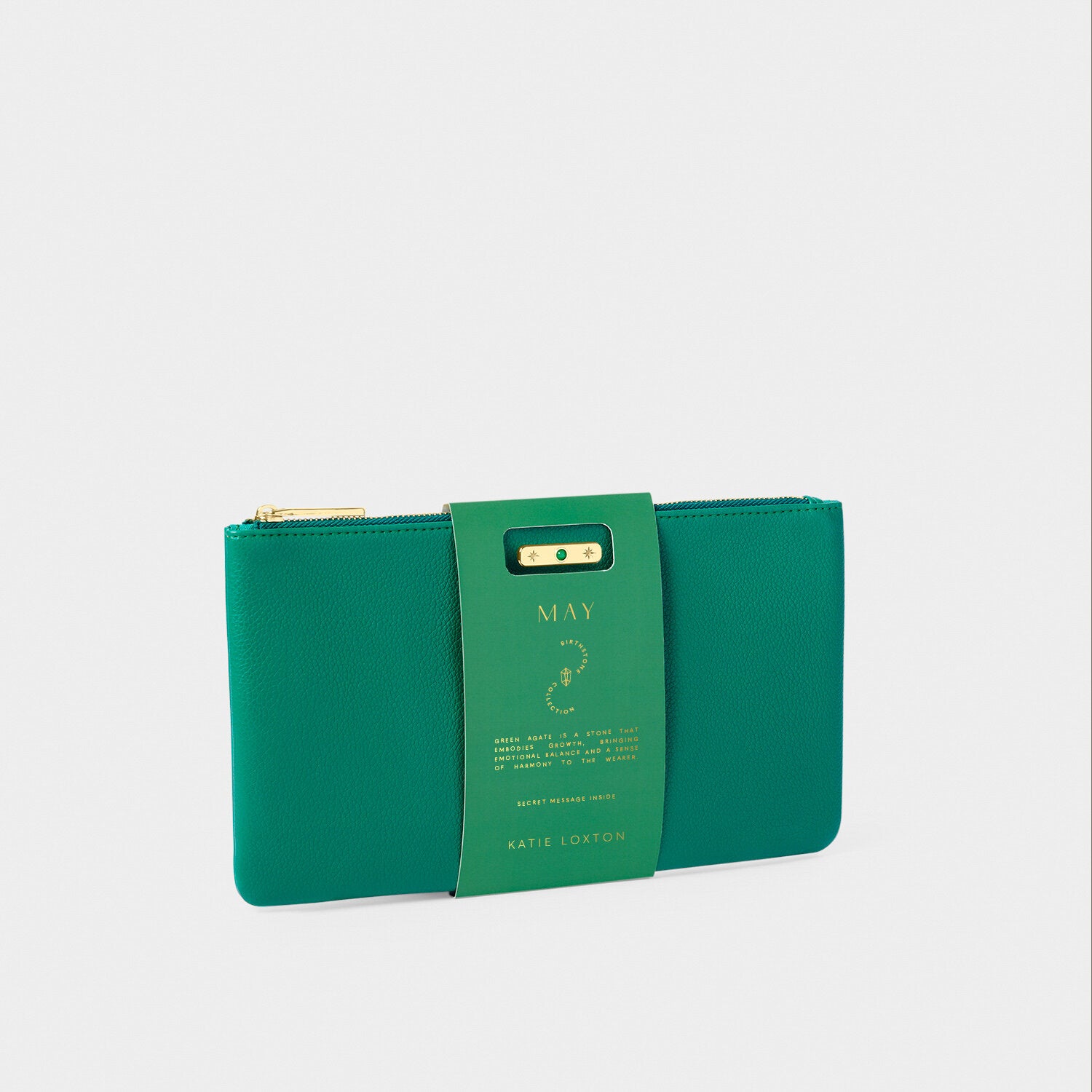 Katie Loxton - Birthstone Pouch - May - Deep Green