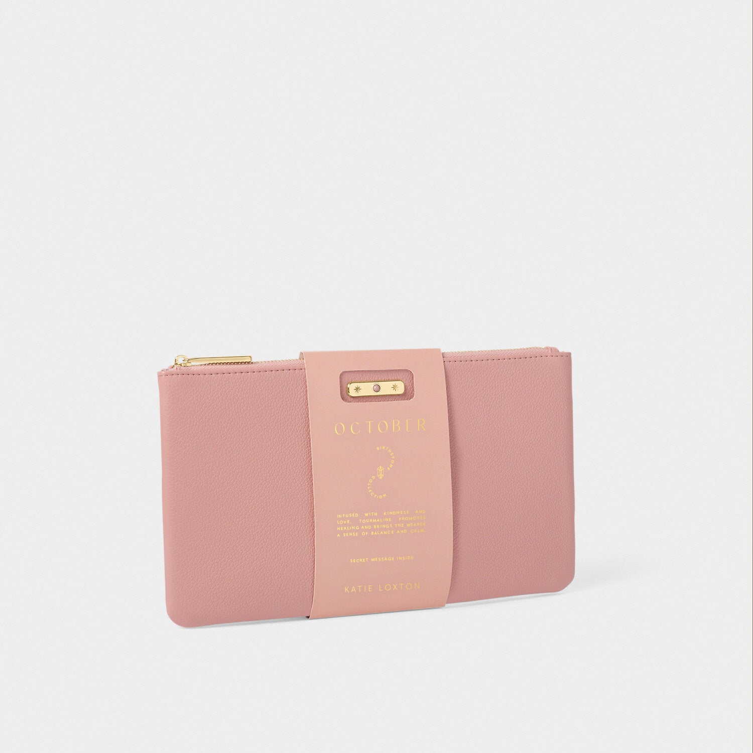 Katie Loxton - Birthstone Pouch - October - Dusty Pink