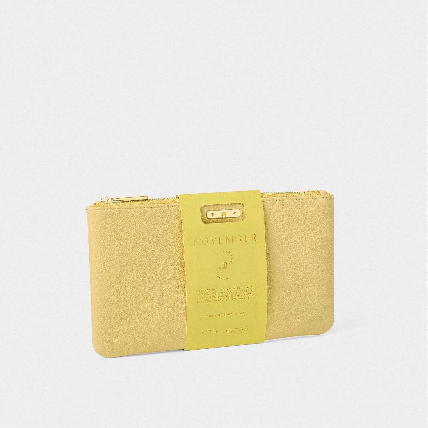 Katie Loxton - Birthstone Pouch - November - Yellow Quartz -