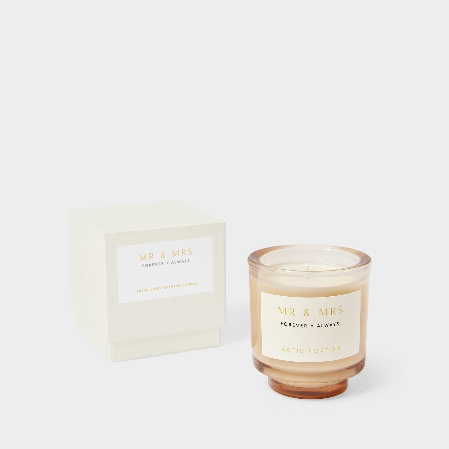 Katie Loxton - Mr And Mrs Candle - Mr & Mrs - Fresh Linen And White Lily