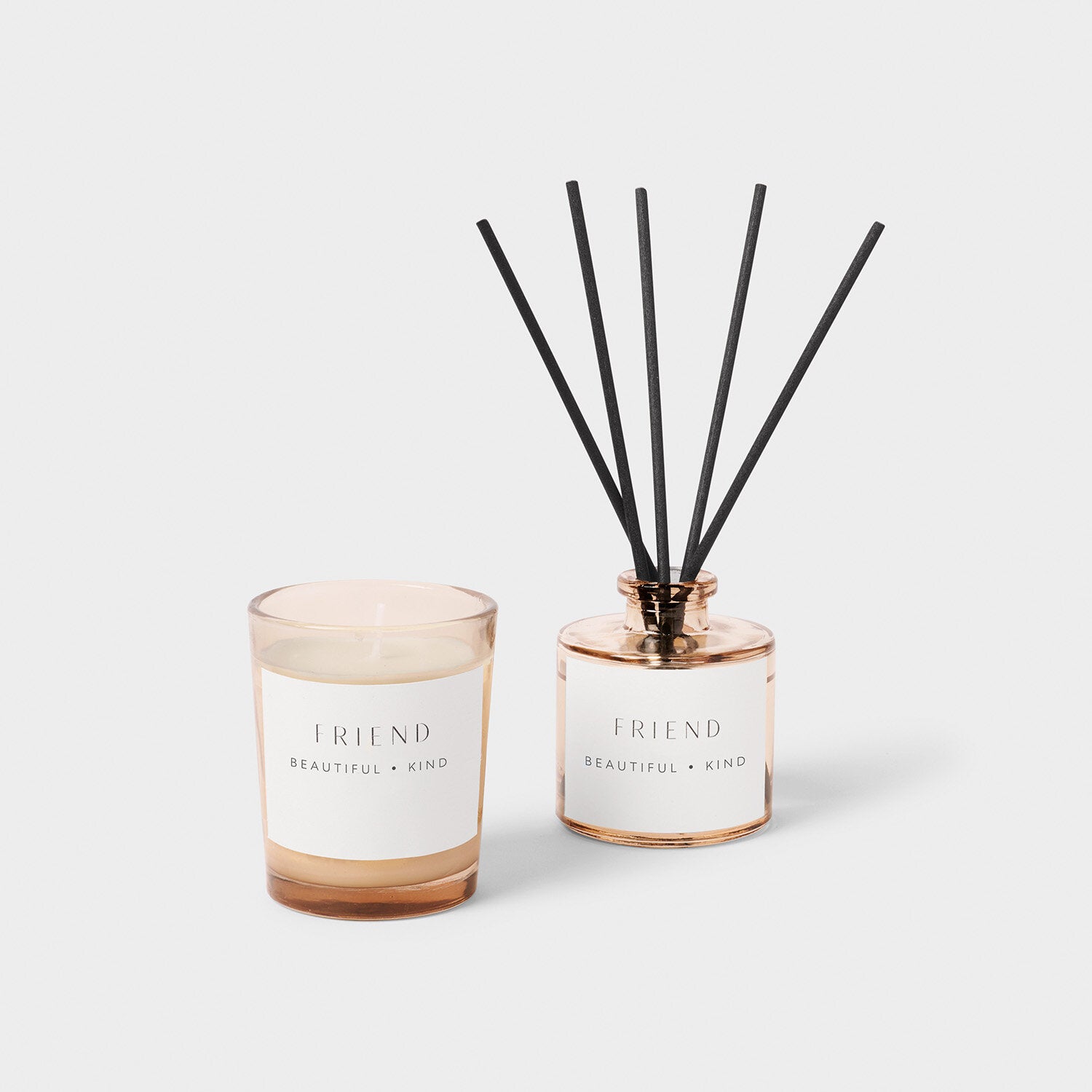 Katie Loxton - Mini Votive And Mini Reed Diffuser Gift Set - Friend - English Pear And White Tea